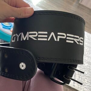 Gymreapers Black Leather Belt